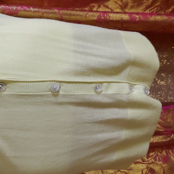 Thin yellow cardigan - Picture 3 of 8